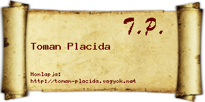 Toman Placida névjegykártya